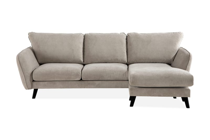 Trend Lyx 3-sits Högervänd L-formad Divansoffa i Tyg - Beige - Möbler - Soffa - Divansoffor & schäslongsoffa - 4 sits soffa med divan
