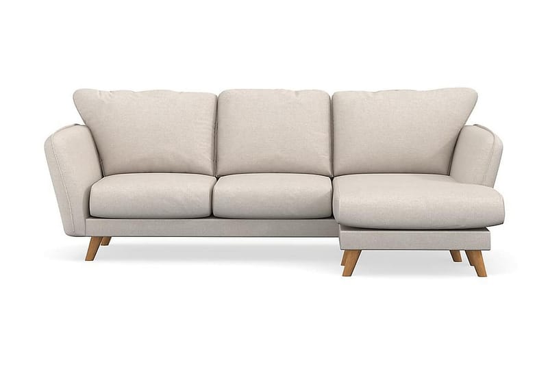 Trend Lyx 3-sits Högervänd L-formad Divansoffa i Tyg - Beige - Möbler - Soffa - Divansoffor & schäslongsoffa