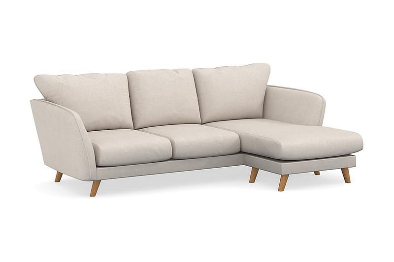 Trend Lyx 3-sits Högervänd L-formad Divansoffa i Tyg - Beige - Möbler - Soffa - Divansoffor & schäslongsoffa