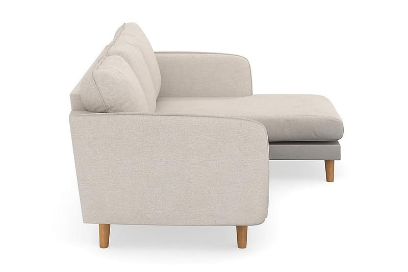 Trend Lyx 3-sits Högervänd L-formad Divansoffa i Tyg - Beige - Möbler - Soffa - Divansoffor & schäslongsoffa