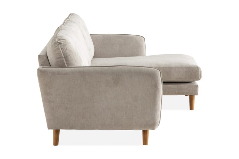 Trend Lyx 3-sits Högervänd L-formad Divansoffa i Tyg - Beige - Möbler - Soffa - Divansoffor & schäslongsoffa - 4 sits soffa med divan