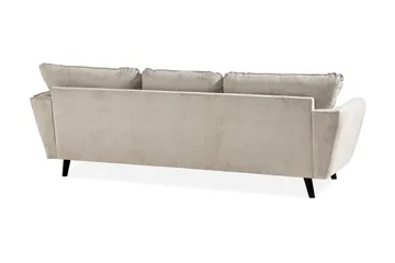 Trend Lyx 3-sits Högervänd L-formad Divansoffa i Tyg - Beige - Möbler - Soffa - Divansoffor & schäslongsoffa
