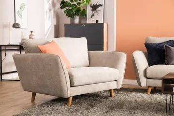 Trend Lyx 3-sits Högervänd L-formad Divansoffa i Tyg - Beige - Möbler - Soffa - Divansoffor & schäslongsoffa