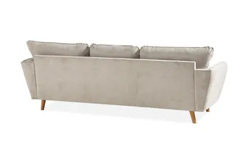 Trend Lyx 3-sits Högervänd L-formad Divansoffa i Tyg - Beige - Möbler - Soffa - Divansoffor & schäslongsoffa