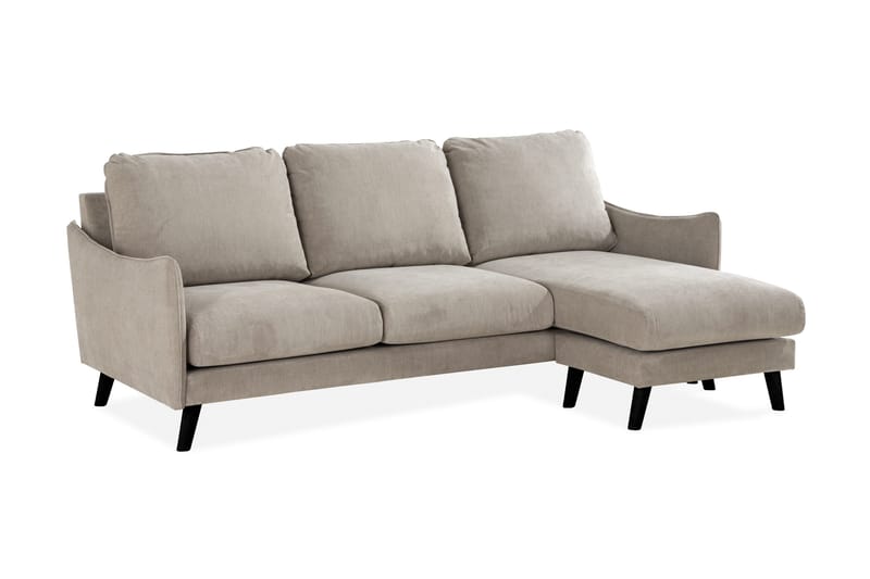 Trend Lyx 3-sits Högervänd L-formad Divansoffa i Tyg - Beige - Möbler - Soffa - Divansoffor & schäslongsoffa - 4 sits soffa med divan