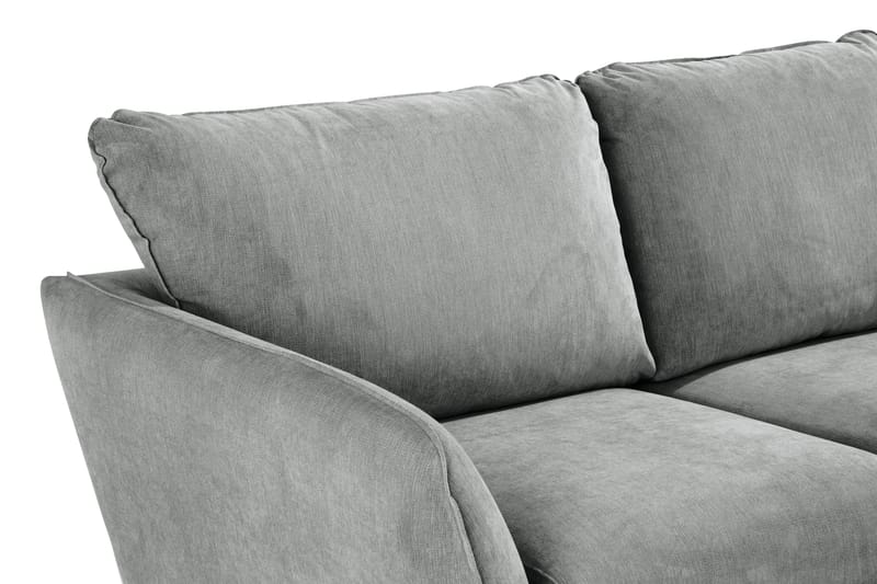 Trend Lyx 3-sits Högervänd L-formad Divansoffa i Tyg - Grå - Möbler - Soffa - Divansoffor & schäslongsoffa