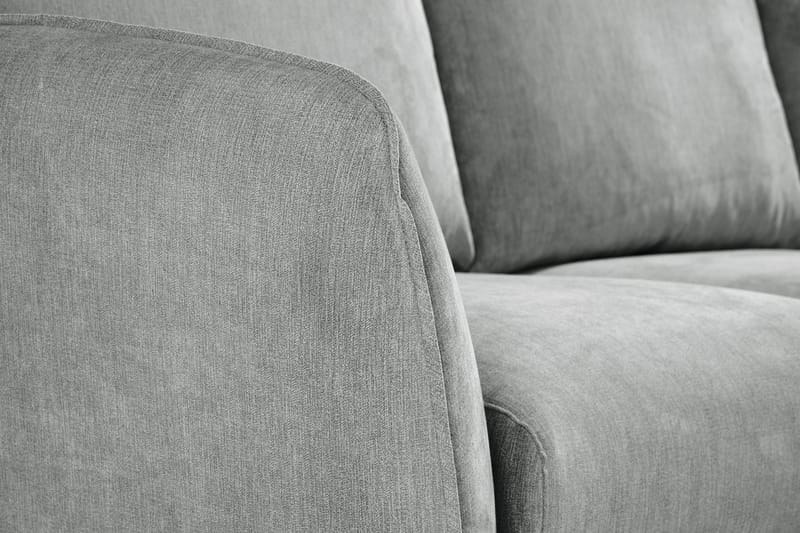 Trend Lyx 3-sits Högervänd L-formad Divansoffa i Tyg - Grå - Möbler - Soffa - Divansoffor & schäslongsoffa