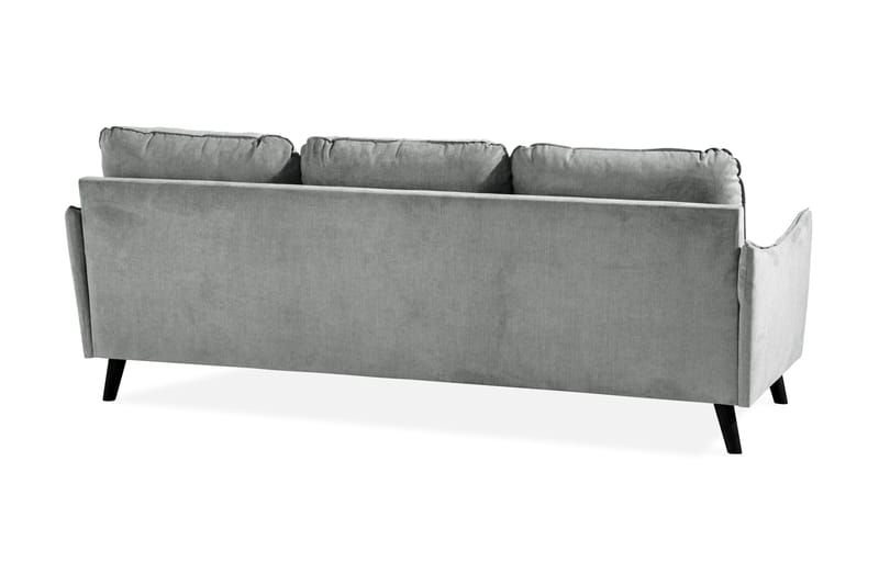 Trend Lyx 3-sits Högervänd L-formad Divansoffa i Tyg - Grå - Möbler - Soffa - Divansoffor & schäslongsoffa