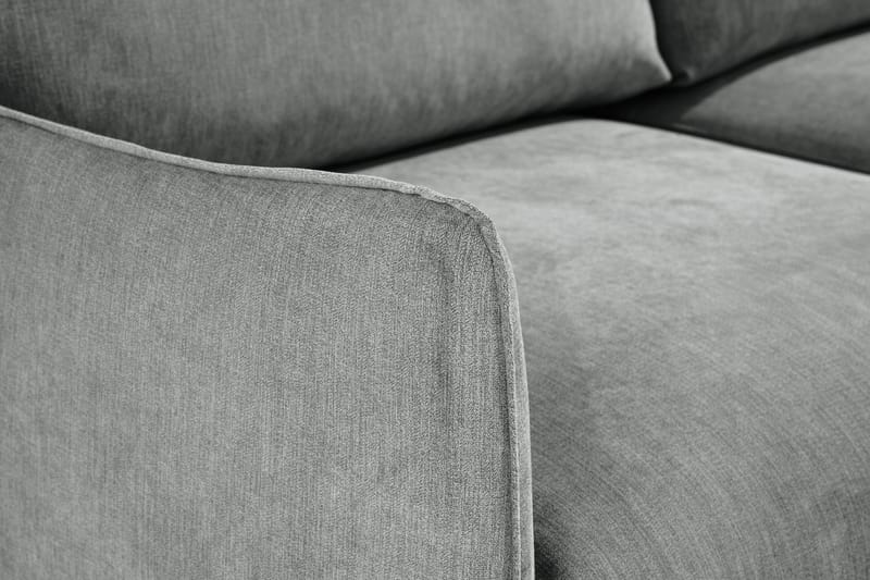 Trend Lyx 3-sits Högervänd L-formad Divansoffa i Tyg - Grå - Möbler - Soffa - Divansoffor & schäslongsoffa