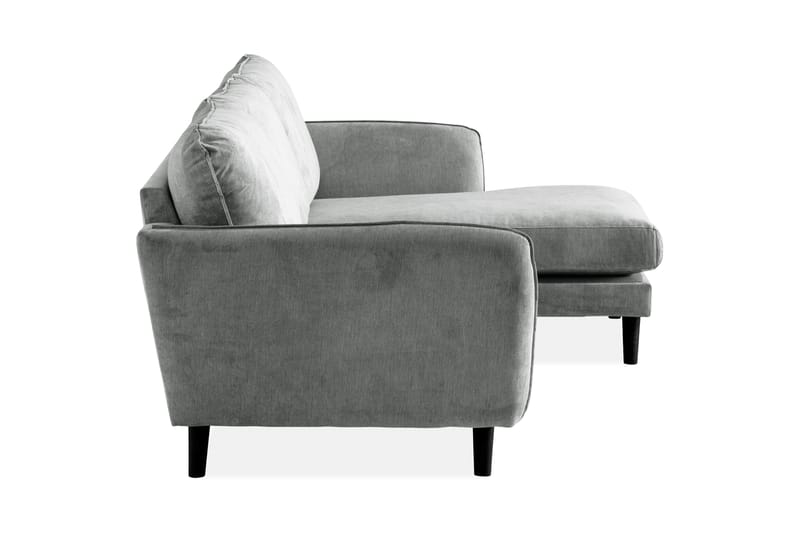Trend Lyx 3-sits Högervänd L-formad Divansoffa i Tyg - Grå - Möbler - Soffa - Divansoffor & schäslongsoffa