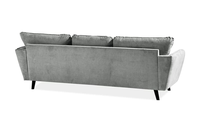 Trend Lyx 3-sits Högervänd L-formad Divansoffa i Tyg - Grå - Möbler - Soffa - Divansoffor & schäslongsoffa
