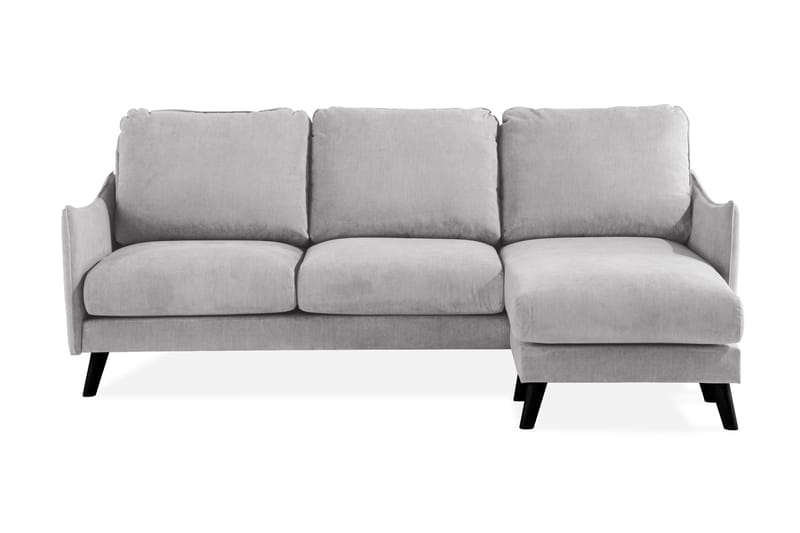 Trend Lyx 3-sits Högervänd L-formad Divansoffa i Tyg - Ljusgrå - Möbler - Soffa - Divansoffor & schäslongsoffa