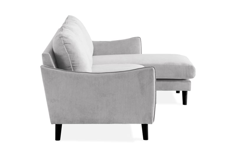 Trend Lyx 3-sits Högervänd L-formad Divansoffa i Tyg - Ljusgrå - Möbler - Soffa - Divansoffor & schäslongsoffa