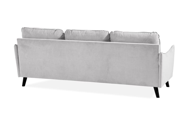 Trend Lyx 3-sits Högervänd L-formad Divansoffa i Tyg - Ljusgrå - Möbler - Soffa - Divansoffor & schäslongsoffa
