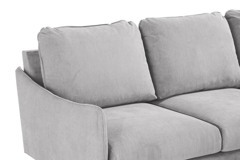 Trend Lyx 3-sits Högervänd L-formad Divansoffa i Tyg - Ljusgrå - Möbler - Soffa - Divansoffor & schäslongsoffa