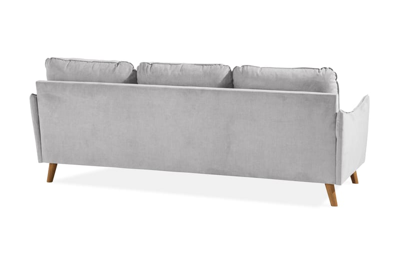Trend Lyx 3-sits Högervänd L-formad Divansoffa i Tyg - Ljusgrå - Möbler - Soffa - Divansoffor & schäslongsoffa
