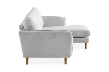Trend Lyx 3-sits Högervänd L-formad Divansoffa i Tyg - Ljusgrå - Möbler - Soffa - Divansoffor & schäslongsoffa