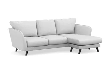 Trend Lyx 3-sits Högervänd L-formad Divansoffa i Tyg - Ljusgrå - Möbler - Soffa - Divansoffor & schäslongsoffa