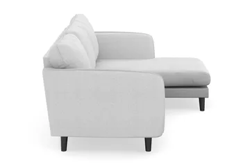 Trend Lyx 3-sits Högervänd L-formad Divansoffa i Tyg - Ljusgrå - Möbler - Soffa - Divansoffor & schäslongsoffa