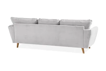 Trend Lyx 3-sits Högervänd L-formad Divansoffa i Tyg - Ljusgrå - Möbler - Soffa - Divansoffor & schäslongsoffa