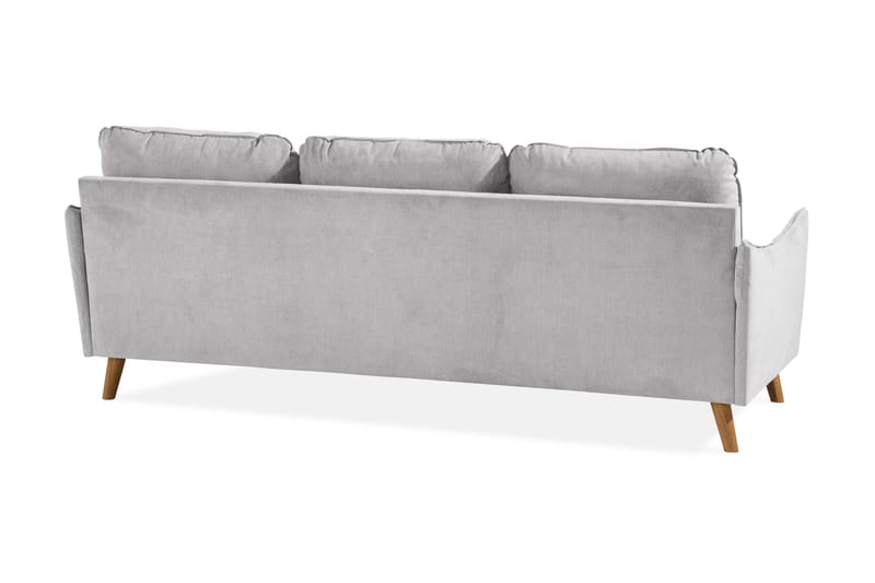 Trend Lyx 3-sits Högervänd L-formad Divansoffa i Tyg - Ljusgrå - Möbler - Soffa - Divansoffor & schäslongsoffa - 4 sits soffa med divan