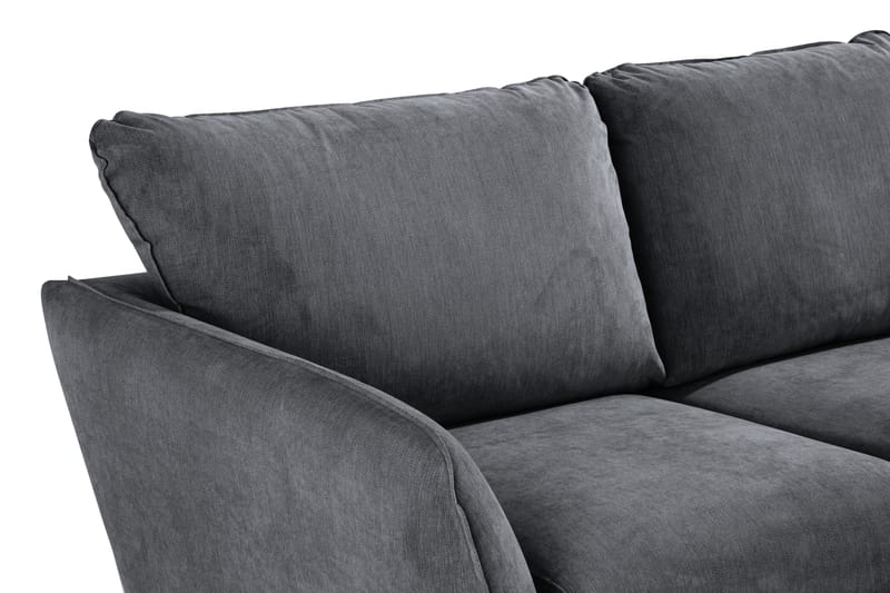 Trend Lyx 3-sits Högervänd L-formad Divansoffa i Tyg - Mörkgrå - Möbler - Soffa - Divansoffor & schäslongsoffa