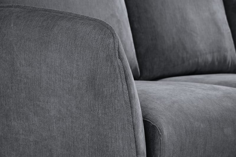 Trend Lyx 3-sits Högervänd L-formad Divansoffa i Tyg - Mörkgrå - Möbler - Soffa - Divansoffor & schäslongsoffa