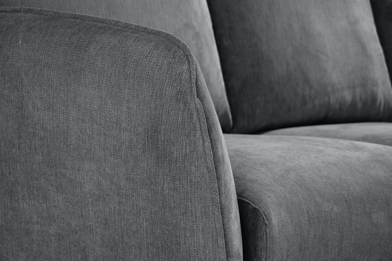 Trend Lyx 3-sits Högervänd L-formad Divansoffa i Tyg - Mörkgrå - Möbler - Soffa - Divansoffor & schäslongsoffa