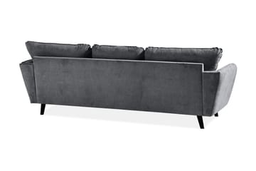 Trend Lyx 3-sits Högervänd L-formad Divansoffa i Tyg - Mörkgrå - Möbler - Soffa - Divansoffor & schäslongsoffa