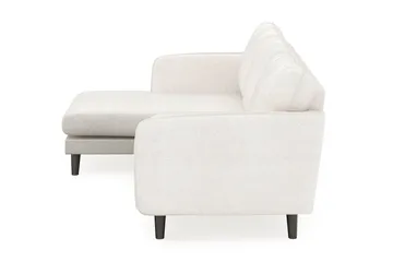 Trend Lyx 3-sits Vänstervänd L-formad Divansoffa i Bouclé - Vit - Möbler - Soffa - Divansoffor & schäslongsoffa