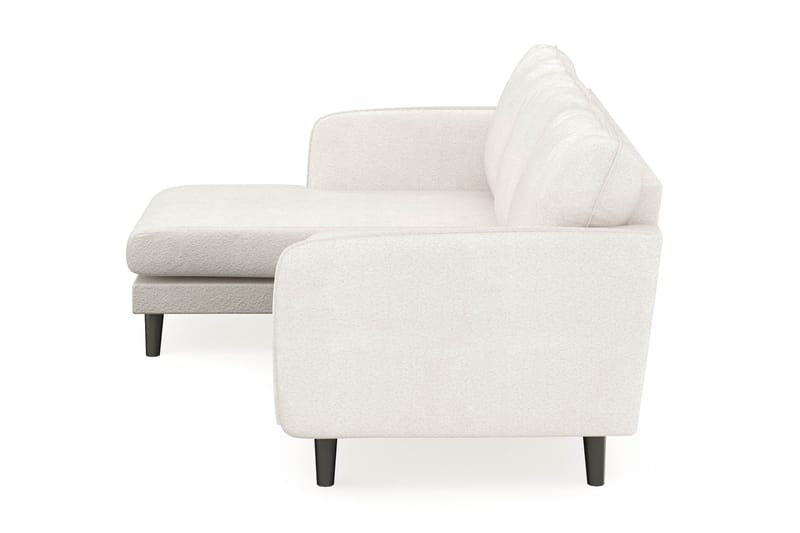 Trend Lyx 3-sits Vänstervänd L-formad Divansoffa i Bouclé - Vit - Möbler - Soffa - Divansoffor & schäslongsoffa