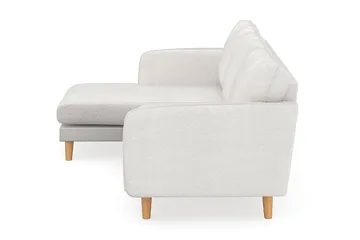 Trend Lyx 3-sits Vänstervänd L-formad Divansoffa i Bouclé - Vit - Möbler - Soffa - Divansoffor & schäslongsoffa