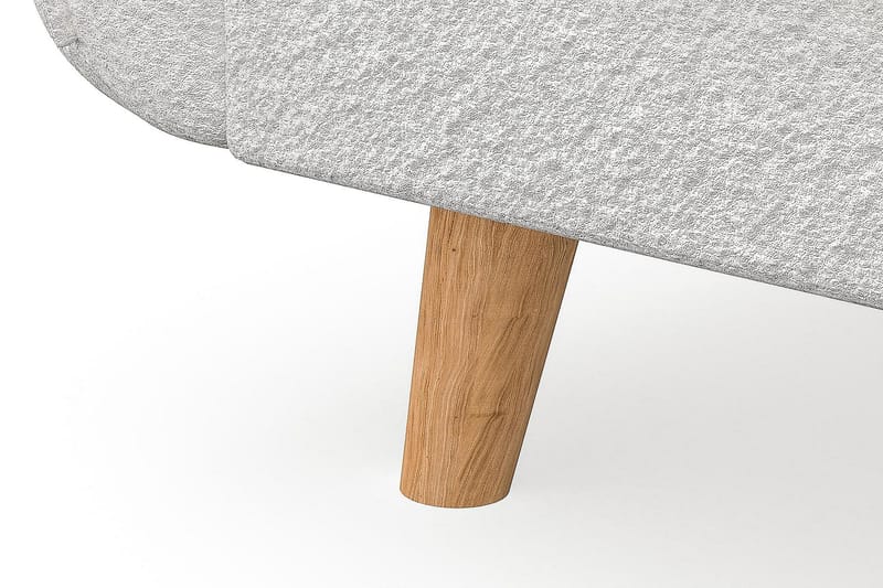 Trend Lyx 3-sits Vänstervänd L-formad Divansoffa i Bouclé - Vit - Möbler - Soffa - Divansoffor & schäslongsoffa - 4 sits soffa med divan