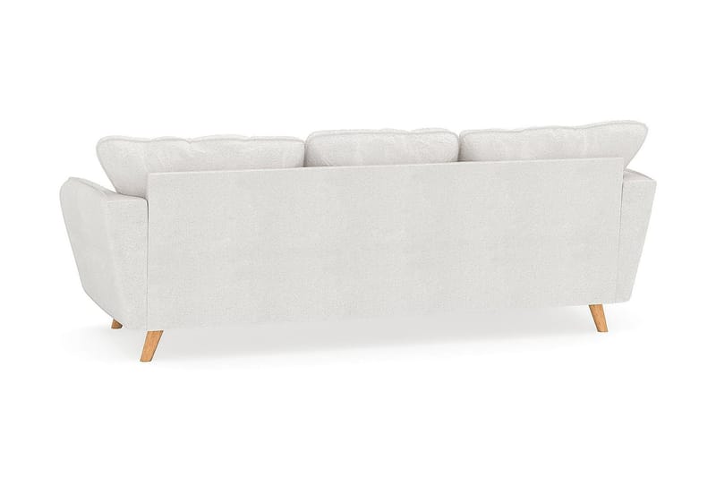 Trend Lyx 3-sits Vänstervänd L-formad Divansoffa i Bouclé - Vit - Möbler - Soffa - Divansoffor & schäslongsoffa - 4 sits soffa med divan