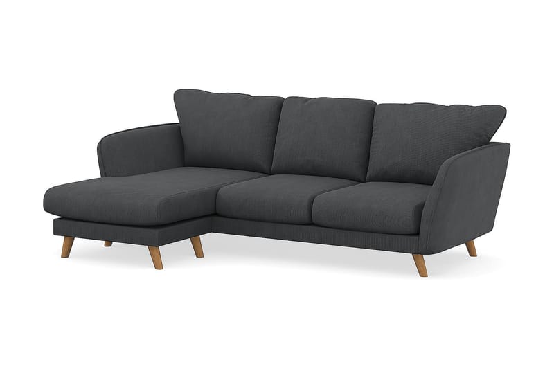 Trend Lyx 3-sits Vänstervänd L-formad Divansoffa i Manchester - Mörkgrå - Möbler - Soffa - Divansoffor & schäslongsoffa