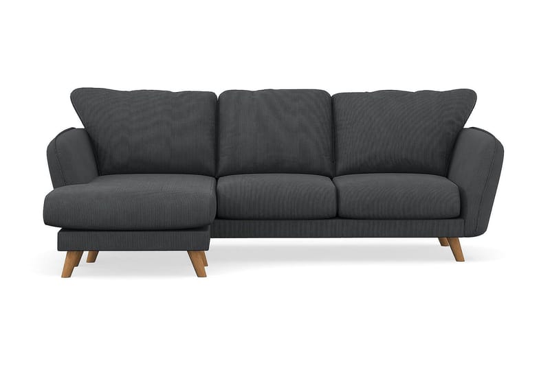Trend Lyx 3-sits Vänstervänd L-formad Divansoffa i Manchester - Mörkgrå - Möbler - Soffa - Divansoffor & schäslongsoffa - 4 sits soffa med divan
