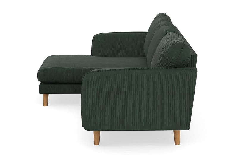 Trend Lyx 3-sits Vänstervänd L-formad Divansoffa i Manchester - Mörkgrön - Möbler - Soffa - Divansoffor & schäslongsoffa