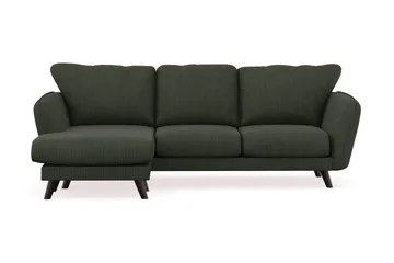 Trend Lyx 3-sits Vänstervänd L-formad Divansoffa i Manchester - Mörkgrön - Möbler - Soffa - Divansoffor & schäslongsoffa