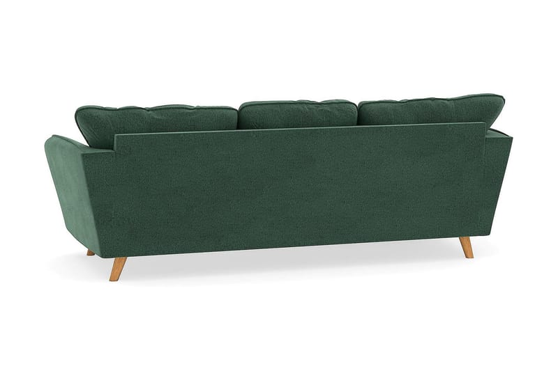 Trend Lyx 3-sits Vänstervänd L-formad Divansoffa i Sammet - Mörkgrön - Möbler - Soffa - Divansoffor & schäslongsoffa
