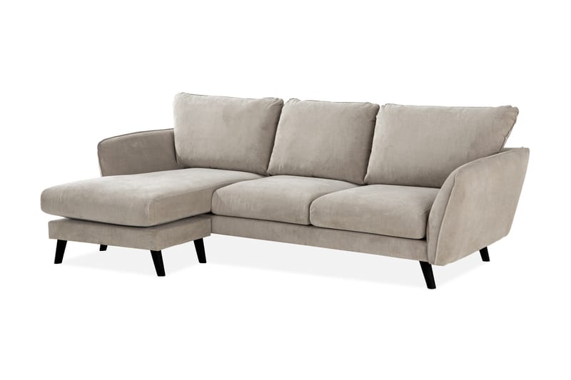 Trend Lyx 3-sits Vänstervänd L-formad Divansoffa i Tyg - Beige - Möbler - Soffa - Divansoffor & schäslongsoffa