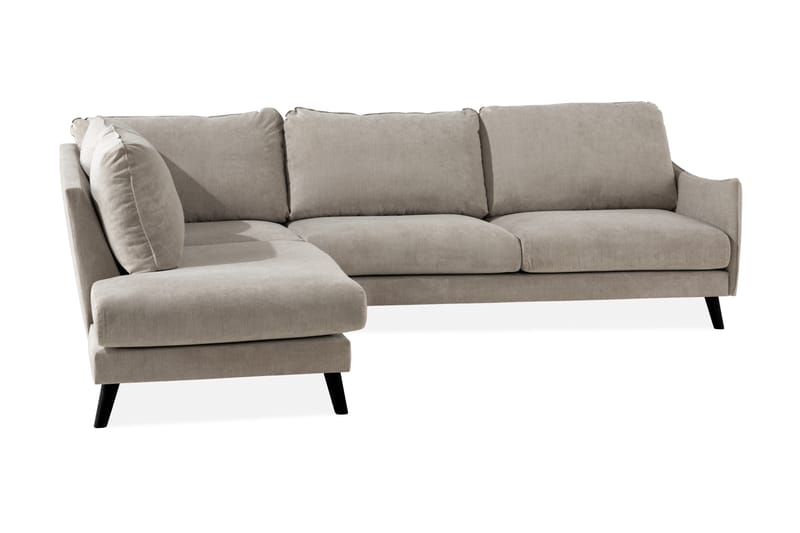 Trend Lyx 3-sits Vänstervänd L-formad Divansoffa i Tyg - Beige - Möbler - Soffa - Divansoffor & schäslongsoffa