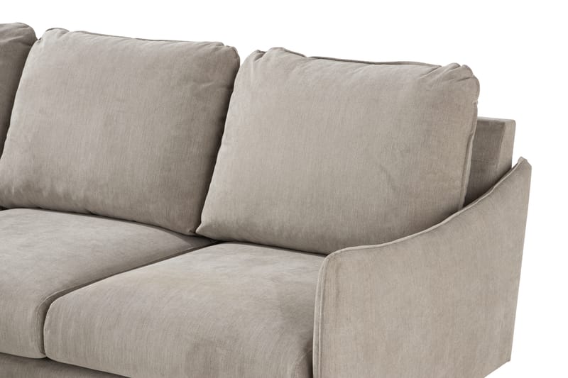 Trend Lyx 3-sits Vänstervänd L-formad Divansoffa i Tyg - Beige - Möbler - Soffa - Divansoffor & schäslongsoffa