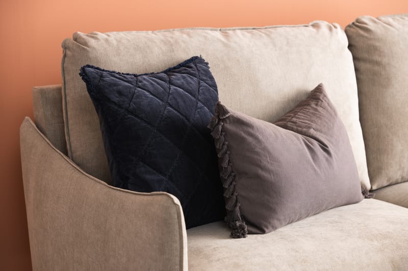 Trend Lyx 3-sits Vänstervänd L-formad Divansoffa i Tyg - Beige - Möbler - Soffa - Divansoffor & schäslongsoffa