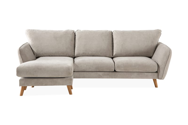 Trend Lyx 3-sits Vänstervänd L-formad Divansoffa i Tyg - Beige - Möbler - Soffa - Divansoffor & schäslongsoffa