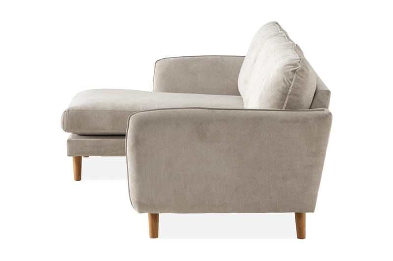 Trend Lyx 3-sits Vänstervänd L-formad Divansoffa i Tyg - Beige - Möbler - Soffa - Divansoffor & schäslongsoffa