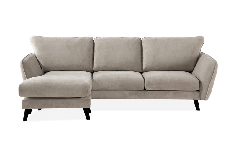 Trend Lyx 3-sits Vänstervänd L-formad Divansoffa i Tyg, Beige