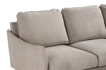 Trend Lyx 3-sits Vänstervänd L-formad Divansoffa i Tyg - Beige - Möbler - Soffa - Divansoffor & schäslongsoffa