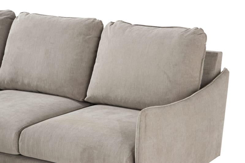 Trend Lyx 3-sits Vänstervänd L-formad Divansoffa i Tyg - Beige - Möbler - Soffa - Divansoffor & schäslongsoffa - 4 sits soffa med divan