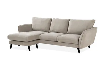 Trend Lyx 3-sits Vänstervänd L-formad Divansoffa i Tyg - Beige - Möbler - Soffa - Divansoffor & schäslongsoffa