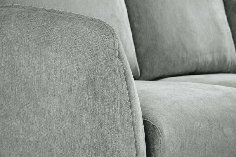 Trend Lyx 3-sits Vänstervänd L-formad Divansoffa i Tyg - Grå - Möbler - Soffa - Divansoffor & schäslongsoffa - 4 sits soffa med divan